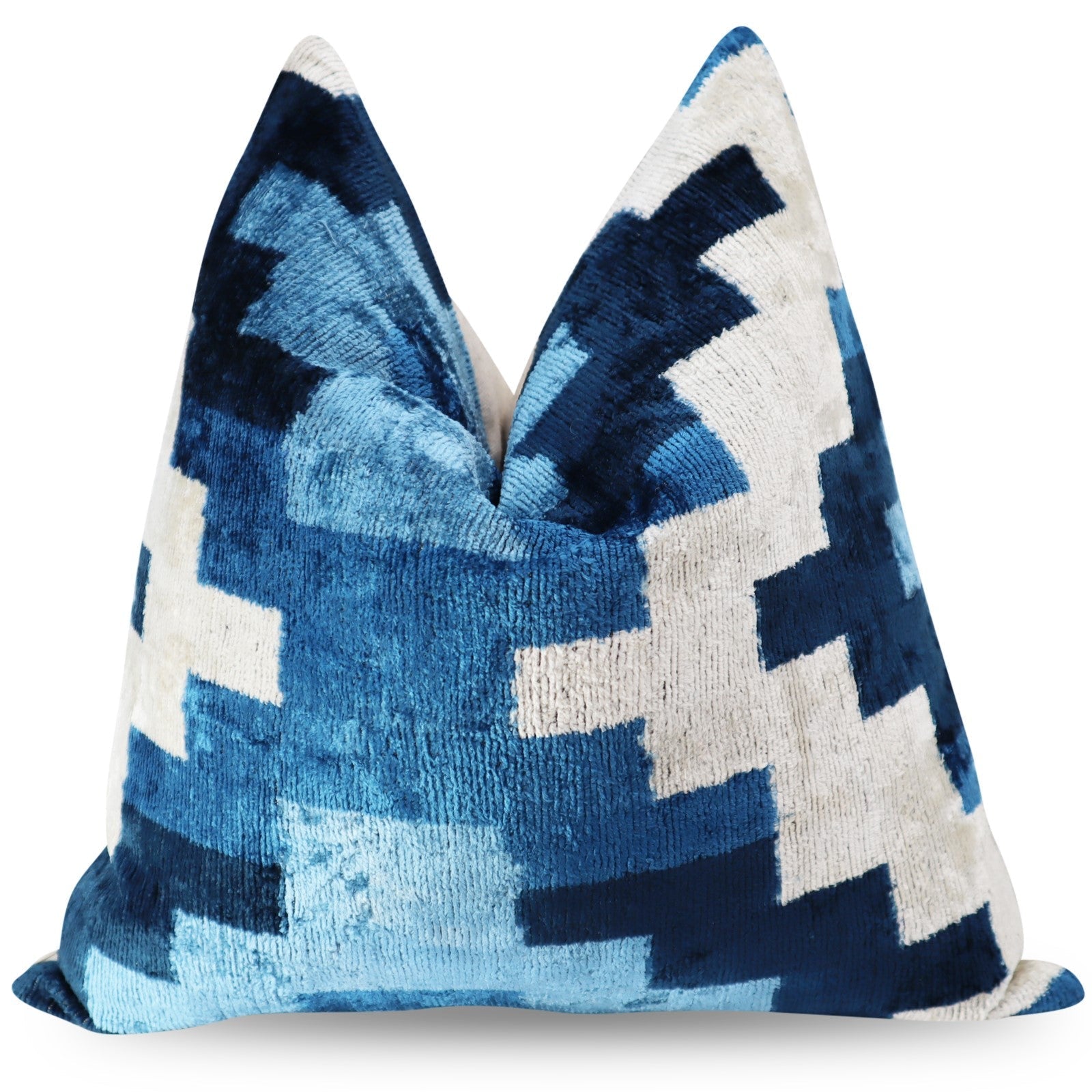 Canvello Luxury Blue Pillow Cushion For Sofa | 16 x 16 in (40 x 40 cm)