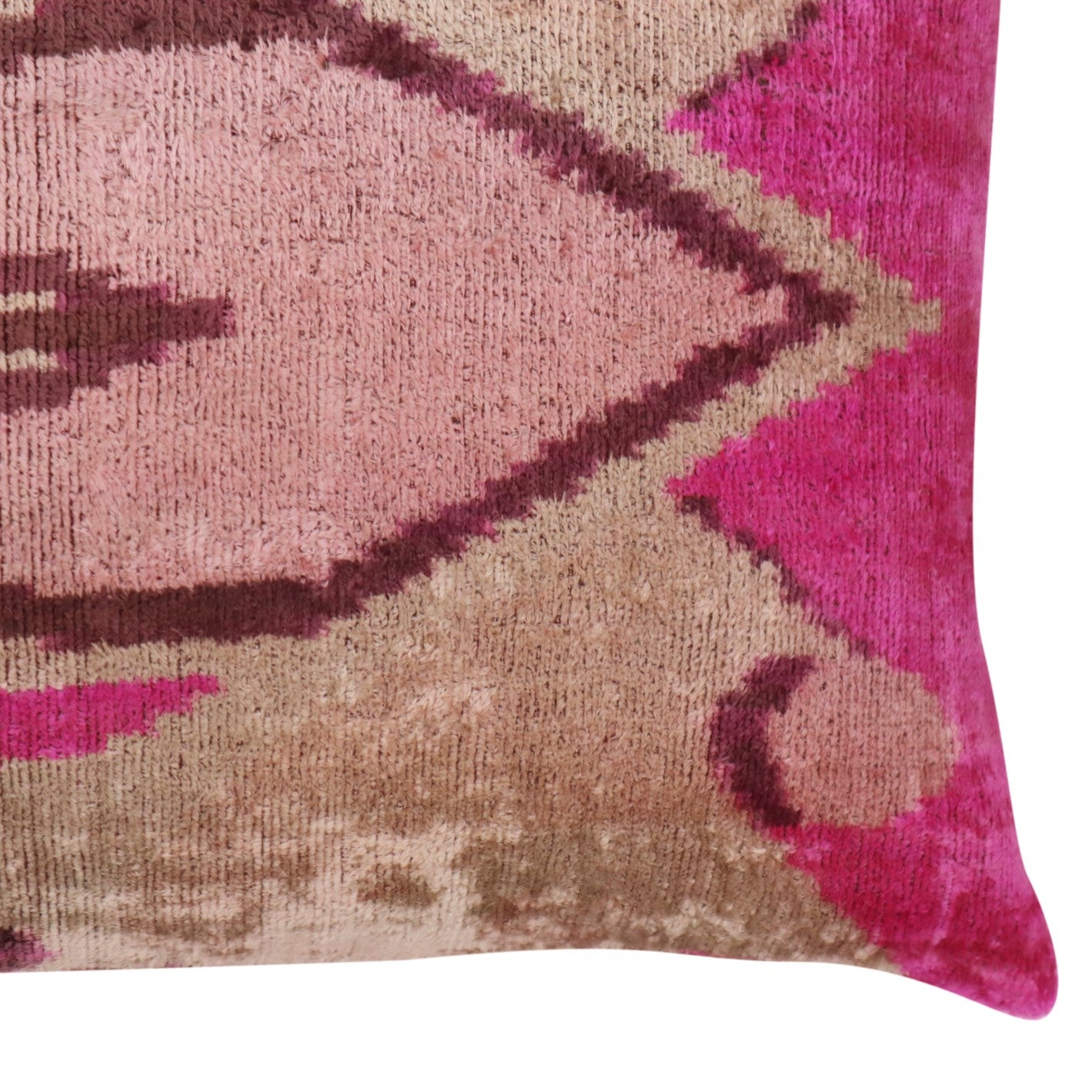 Canvello Luxury Decorative Earth Tones Pink Pillow With Down Insert- 16x24 in