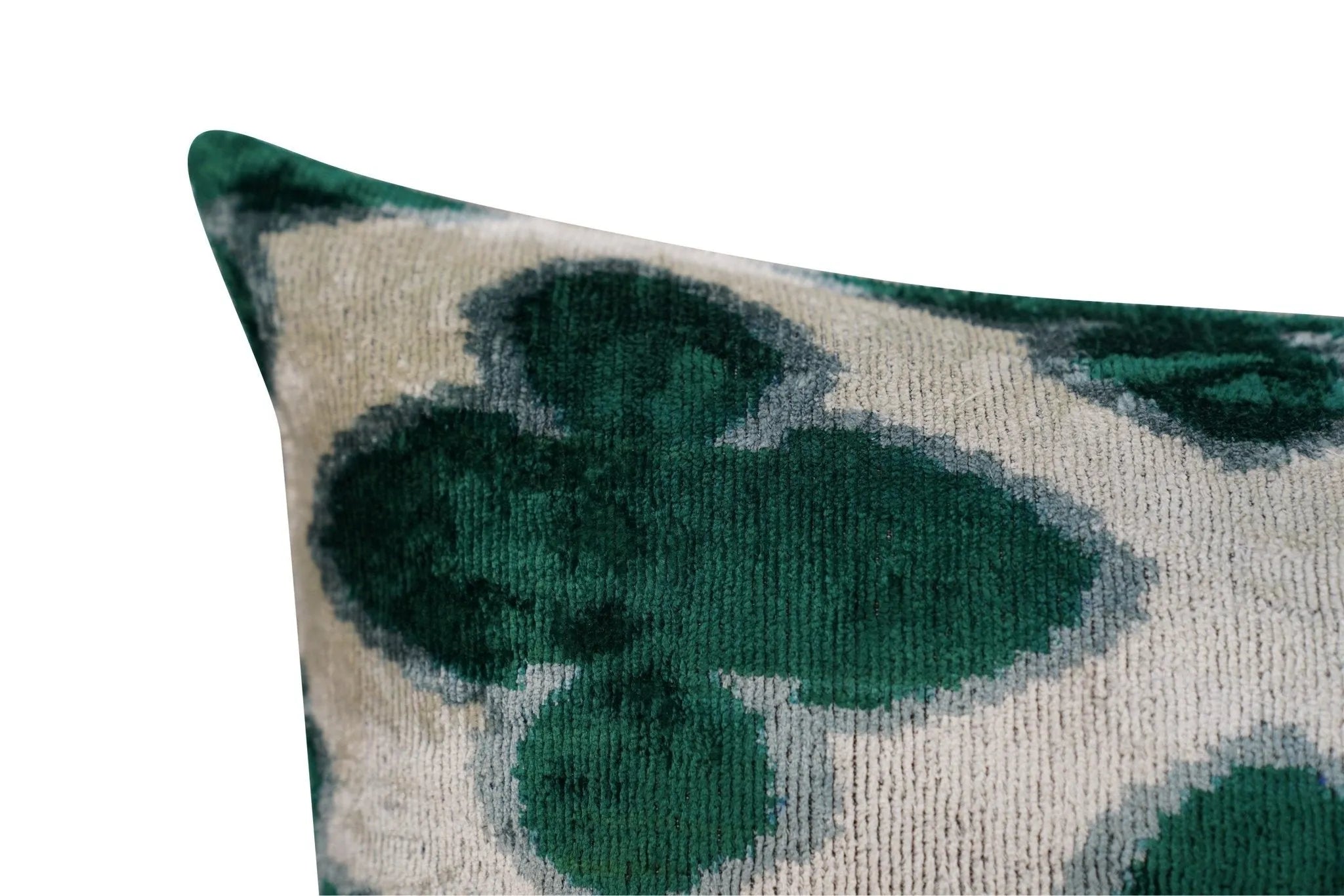 Canvello Luxury Leaf Green Carbon Grey Pillow for Couch | 16 x 24 in (40 x 60 cm)