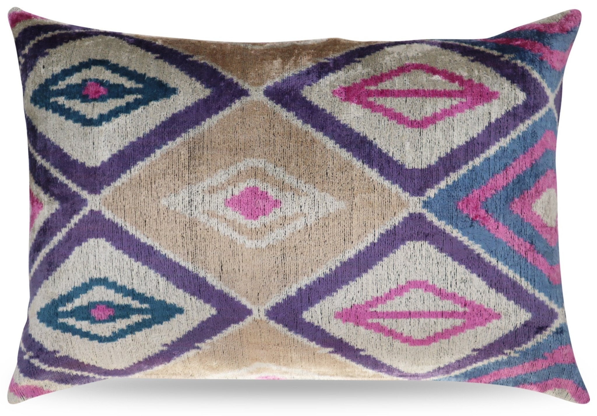 Canvello Luxury Pink Purple Beige Pillow for Couch | 16 x 24 in (40 x 60 cm)