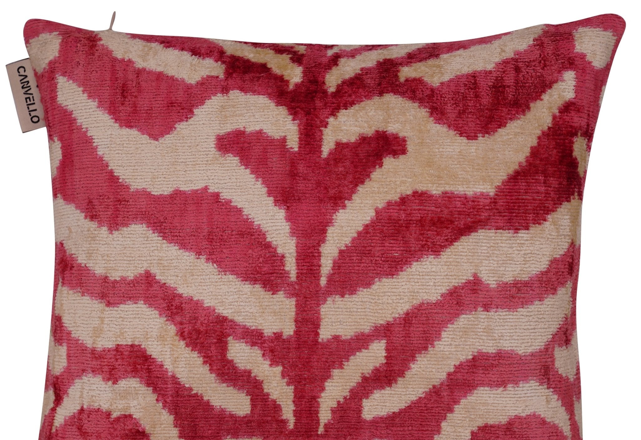 Canvello Tiger Print Pinkish Red Throw Pillows - 16x16 inch