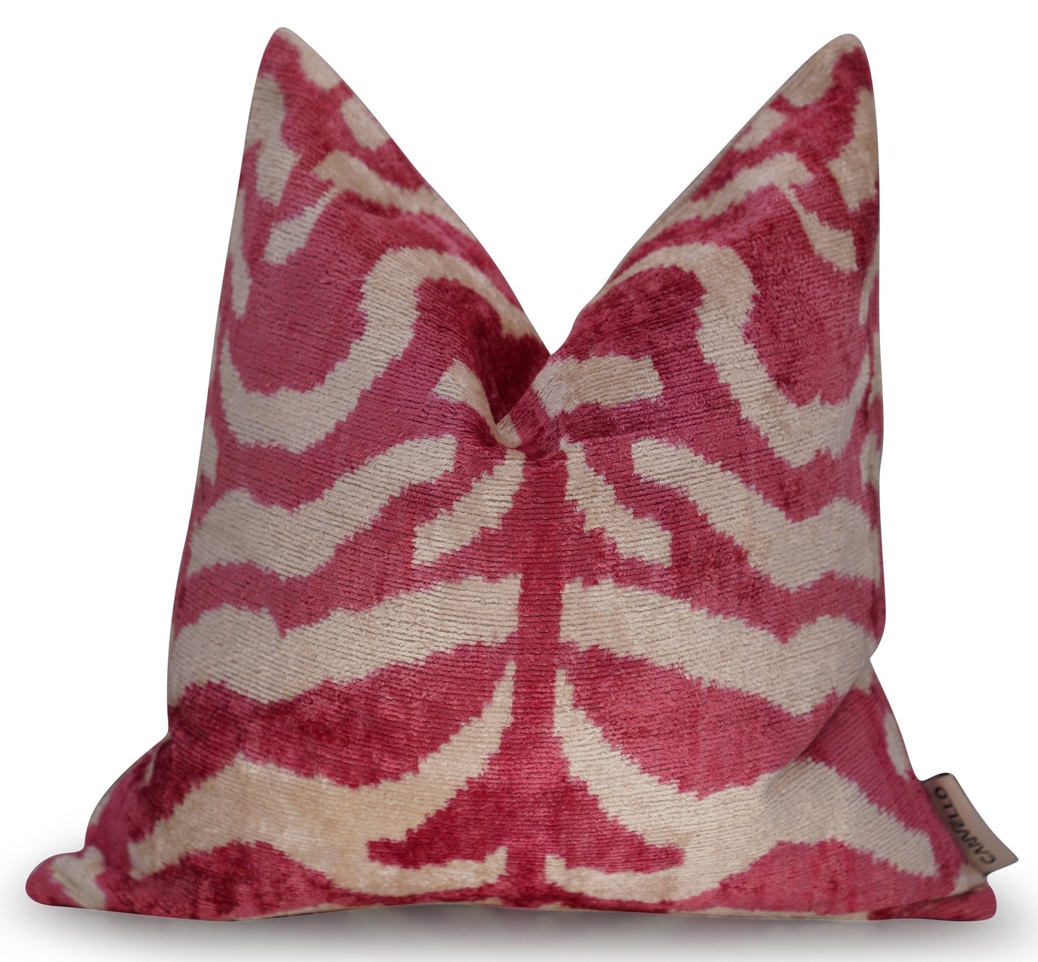 Canvello Tiger Print Pinkish Red Throw Pillows - 16x16 inch