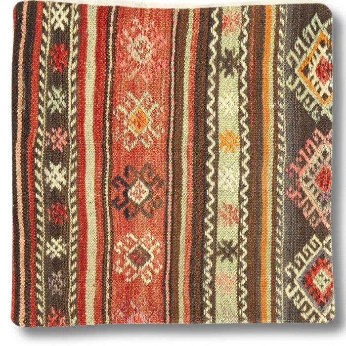 Canvello Vintage Hand Knotted Turkish Kilim Pillow - 20"x 20"