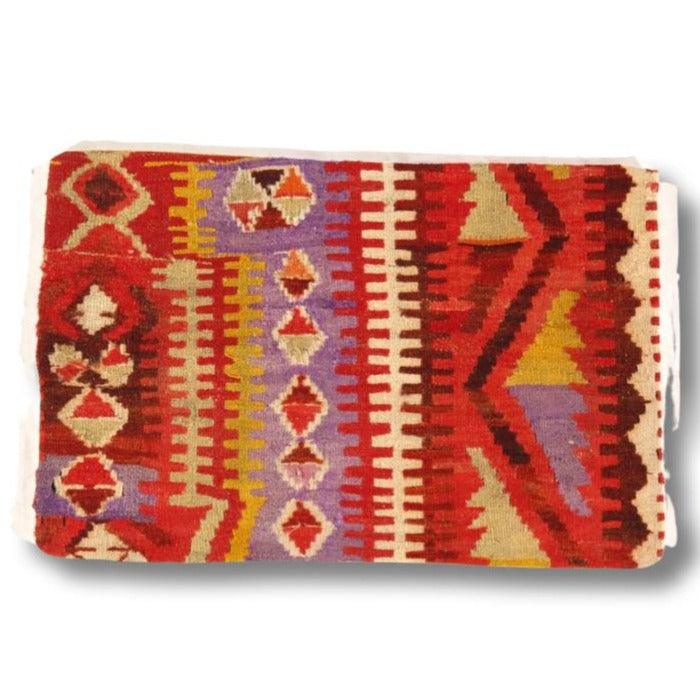 Canvello Vintage Turkish Hand Knotted Kilim Pillow - 16" x 24"