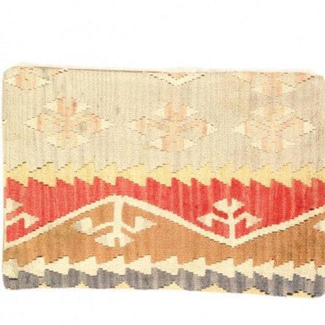 Canvello Vintage Turkish Hand Knotted Kilim Pillow - 16" x 24"