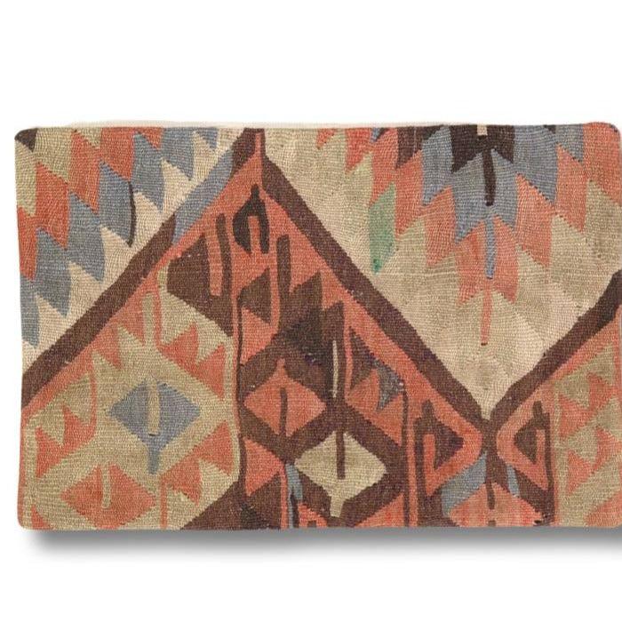 Canvello Vintage Turkish Hand Knotted Kilim Pillow - 16" x 24"