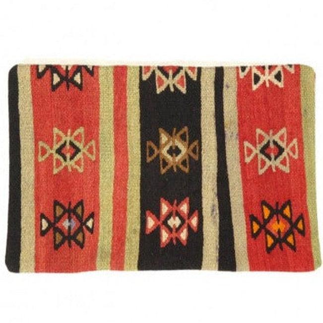 Canvello Vintage Turkish Hand Knotted Kilim Pillow - 16" x 24"