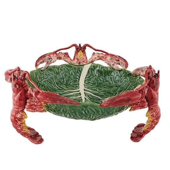 Bordallo Pinheiro Bordallo Pinheiro Ceramic Cabbage Centerpiece with Lobster element