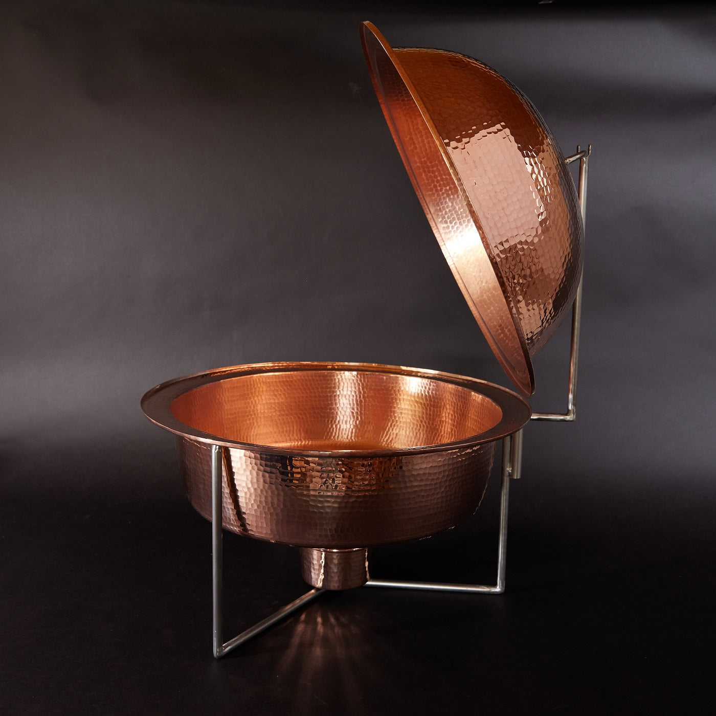 Copper Round Dome Chafers