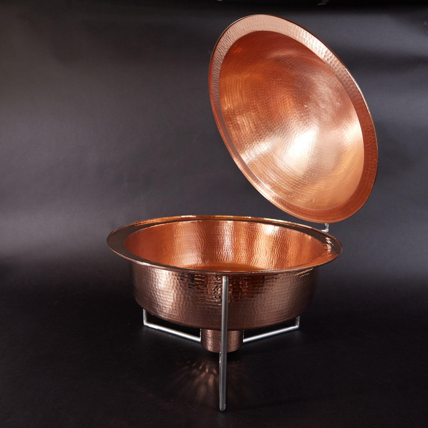 Copper Round Dome Chafers