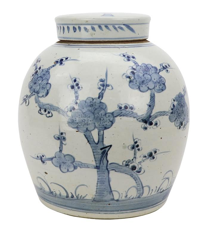 Cherry Blossom Flat Top Jar