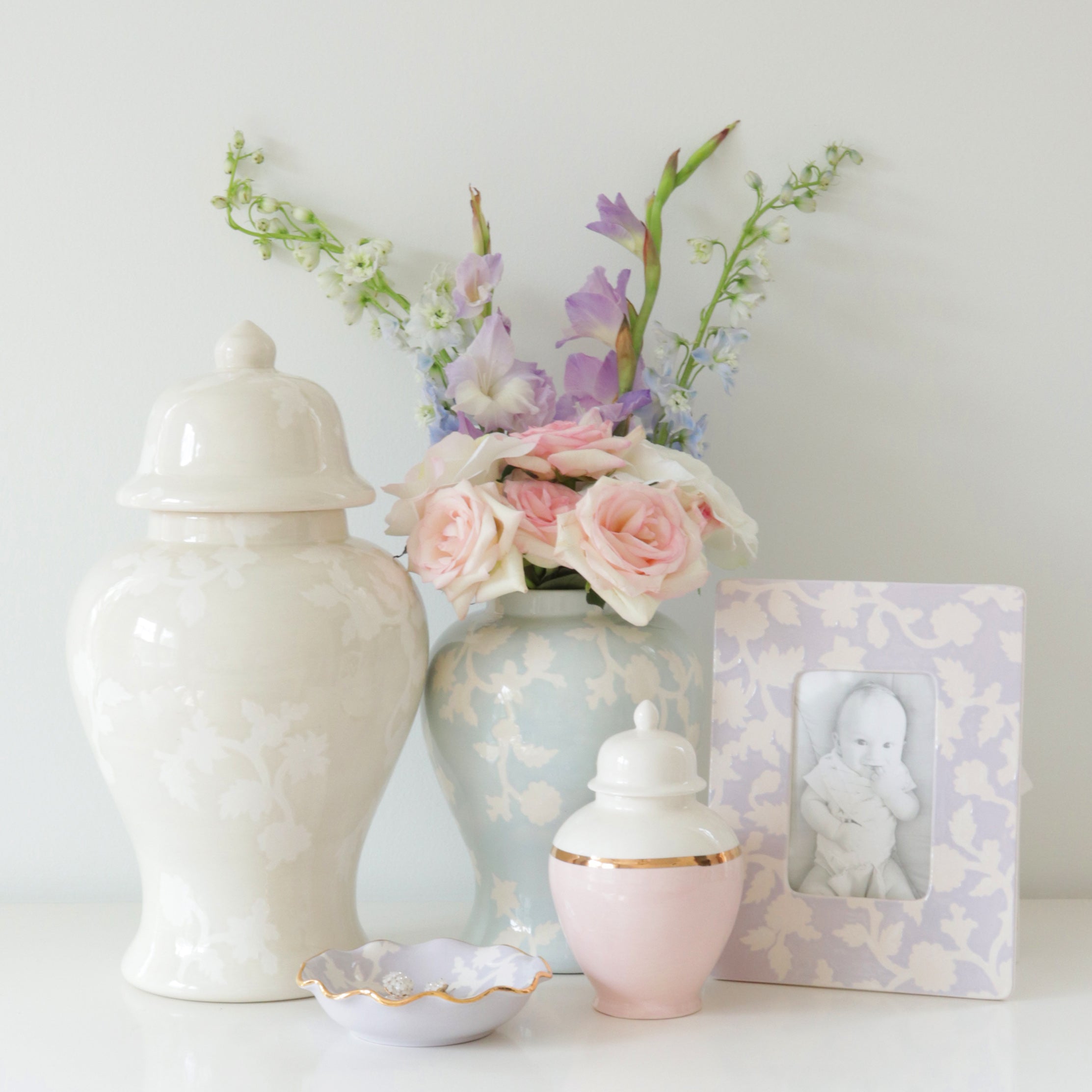 Chinoiserie Dreams Ginger Jars in Beige