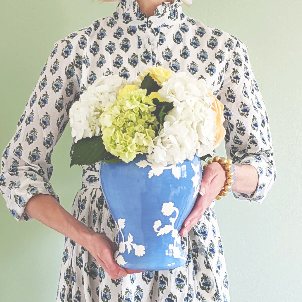 Chinoiserie Dreams Ginger Jars in French Blue