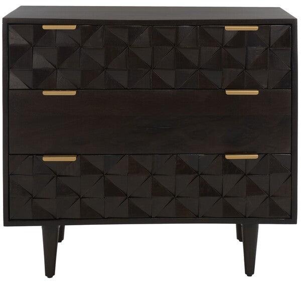 Safavieh Zinnia Walnut 3 Drawer Chest