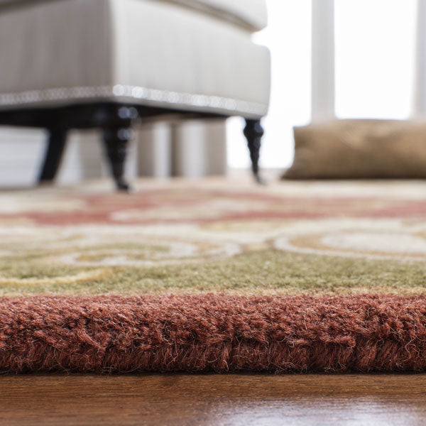 Classic Wool Rug in Rust and Orange