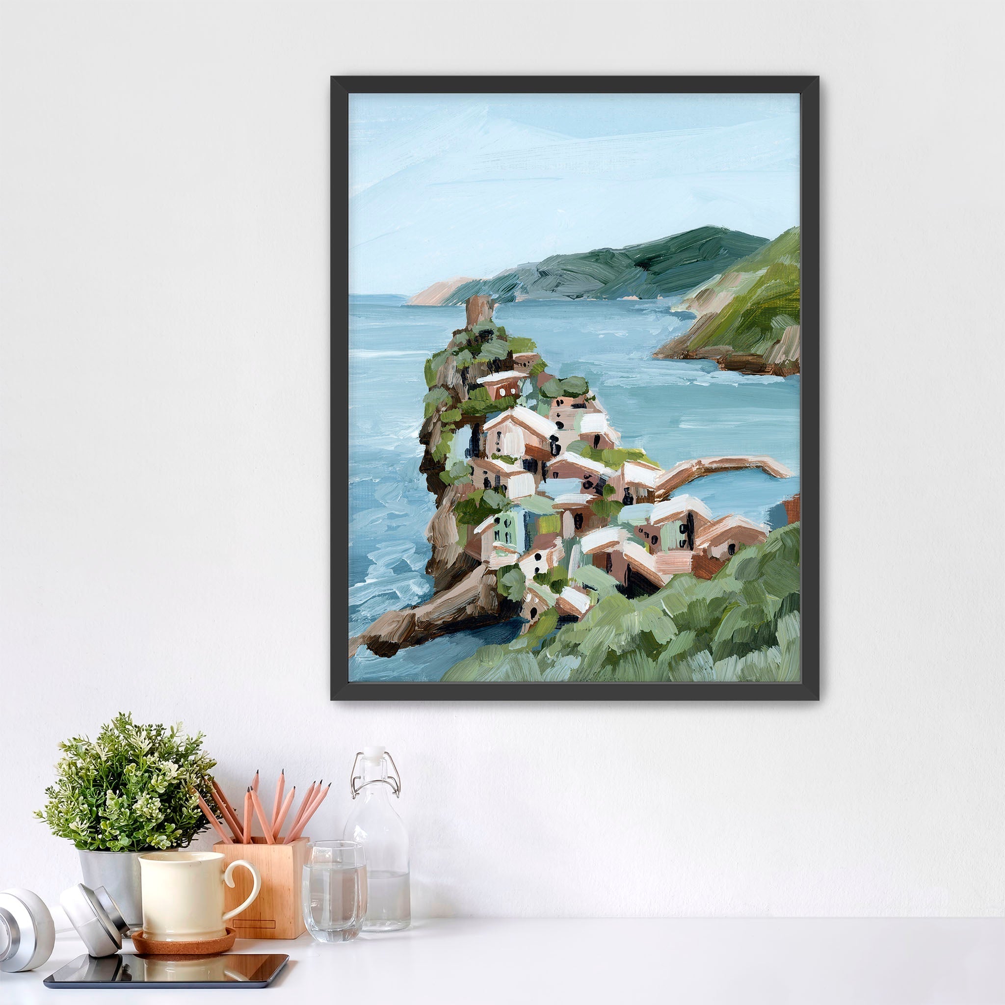 "Cliffs of Vernazza" Art Print