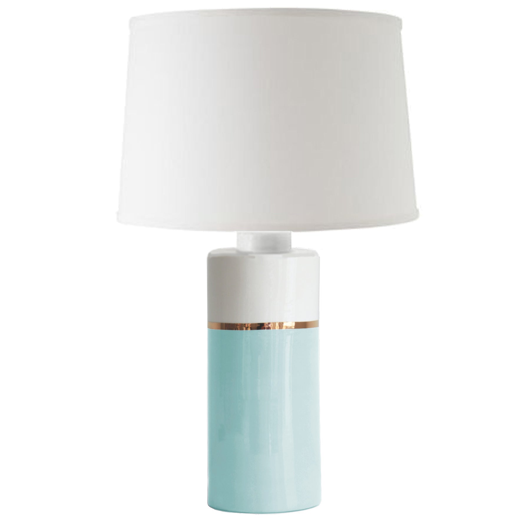 Robin's Egg Color Block Column Lamp