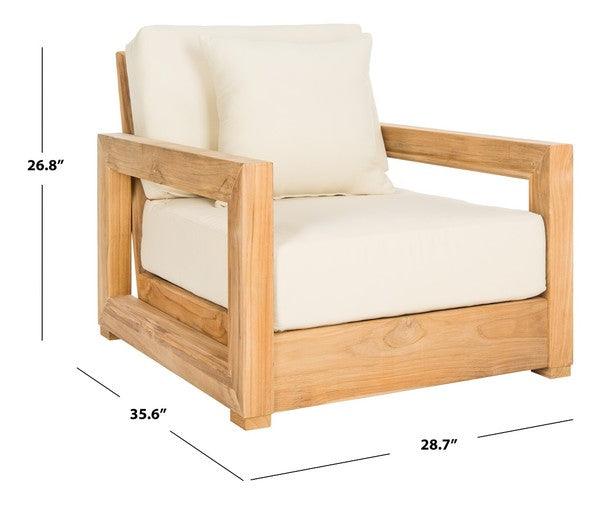 Safavieh Montford Natural-Teak Armchair