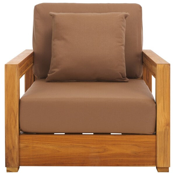 Montford Teak Wood Armchair in Brown