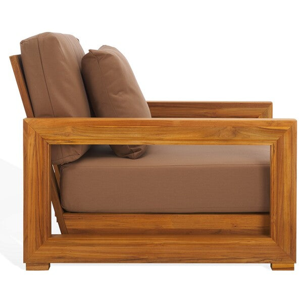 Montford Teak Wood Armchair in Brown