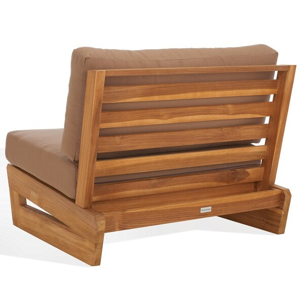 Julianne Teak Wood Patio Chair in Brown