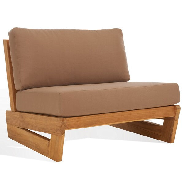 Julianne Teak Wood Patio Chair in Brown