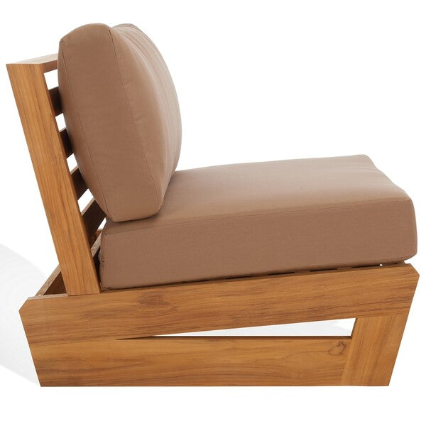 Julianne Teak Wood Patio Chair in Brown