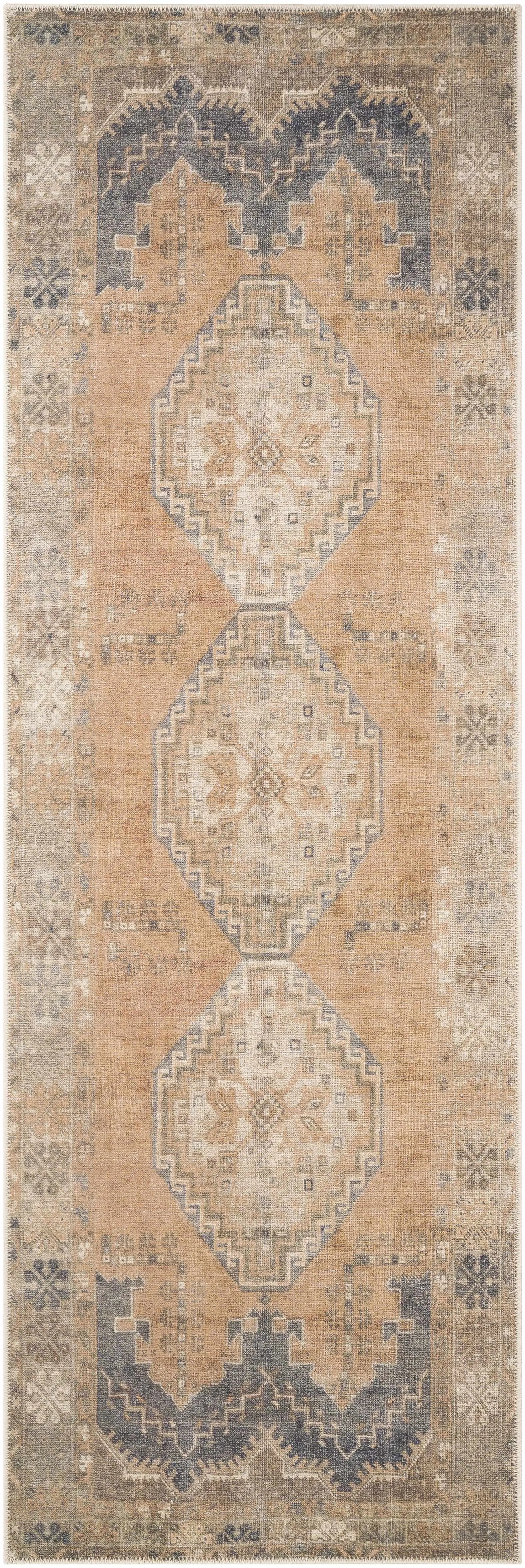 Carrabelle Peach Washable Area Rug - Clearance