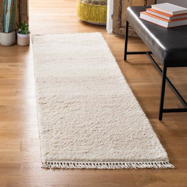 Casablanca Shag Flokati Wool Rug in Beige