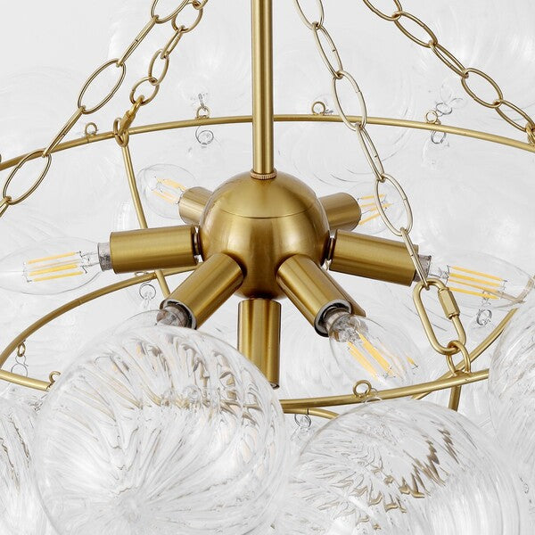 Betty Glass Bubbles Chandelier in Brass