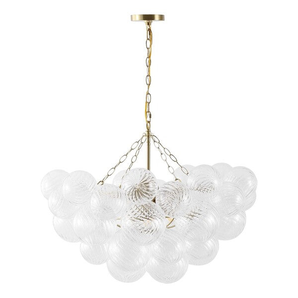 Betty Glass Bubbles Chandelier in Brass