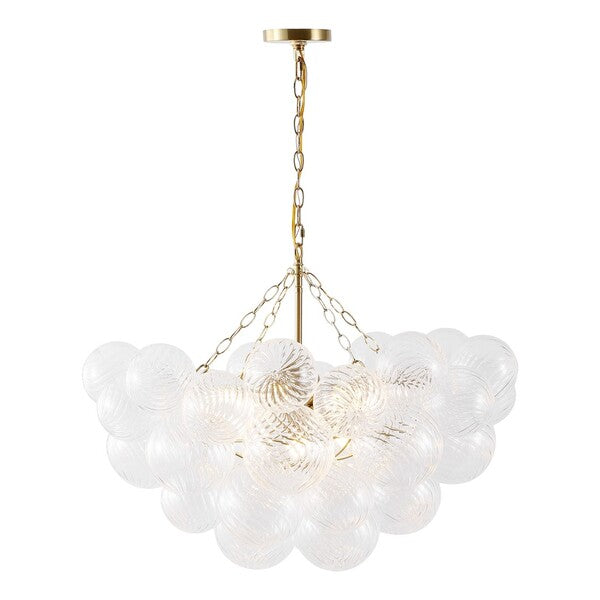 Betty Glass Bubbles Chandelier in Brass