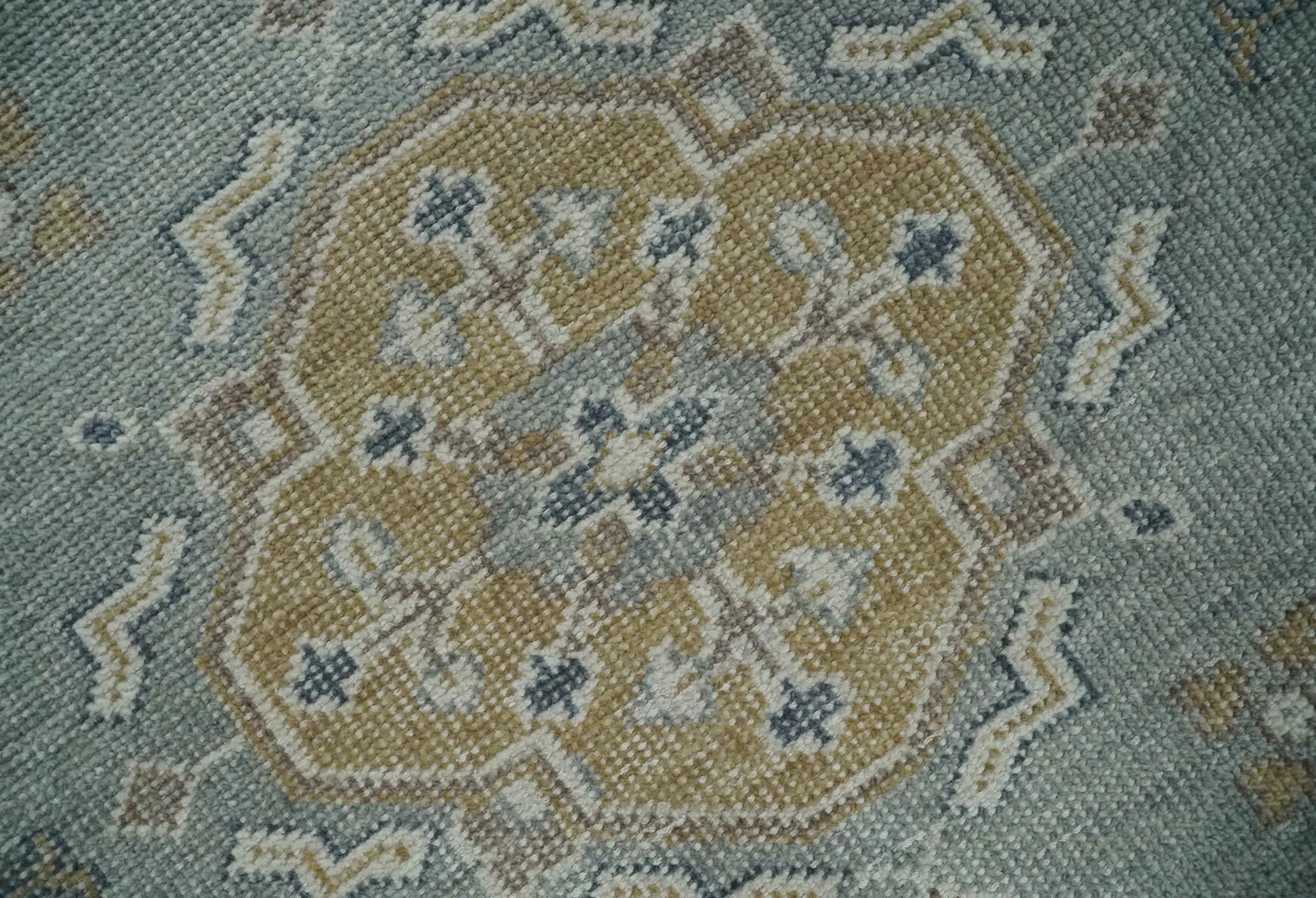 Custom Made Silver, Beige and Charcoal Traditional Hand knotted Mamluk design wool Area Rug