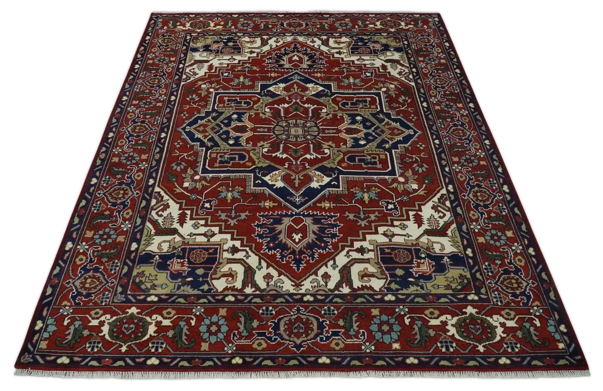 Custom Made Traditional Brown Hand knotted Multi Size wool Area Rug