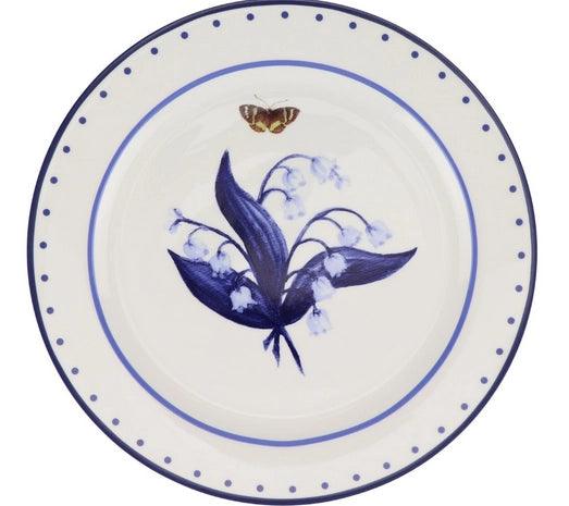 The Enchanted Home New Lily of the Valley 11" Blue Dinner Plate