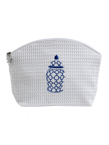 Cosmetic Bag (Medium), Ginger Jar Chain-Links (White)