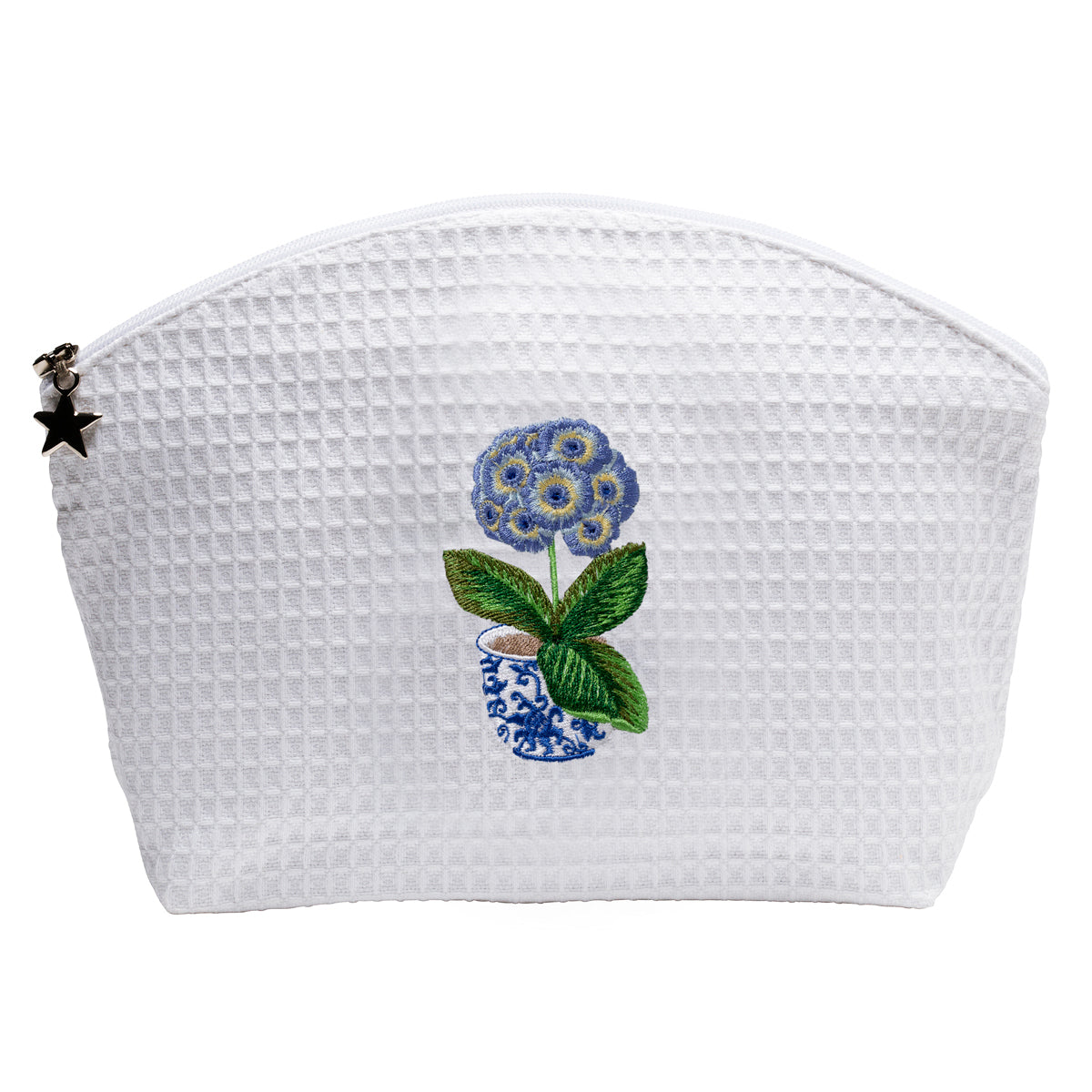 Cosmetic Bag (Medium), Potted Primrose (Blue)