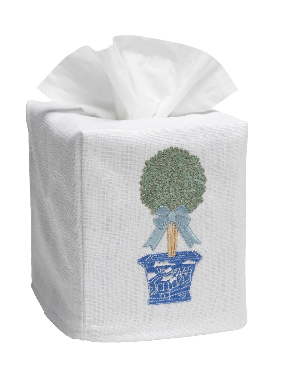 Tissue Box Cover, Boxwood Topiary