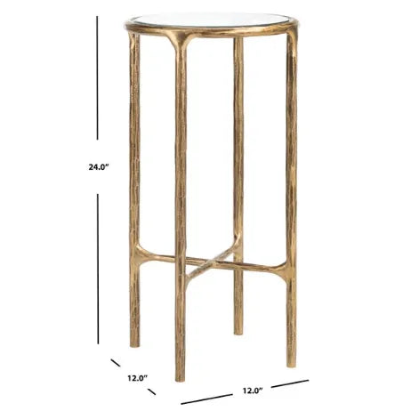 Safavieh Jessa Forged Metal Accent Table in Brass