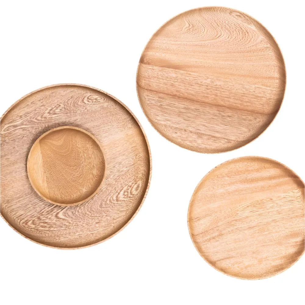 Rosa Morada Wooden Base Platter