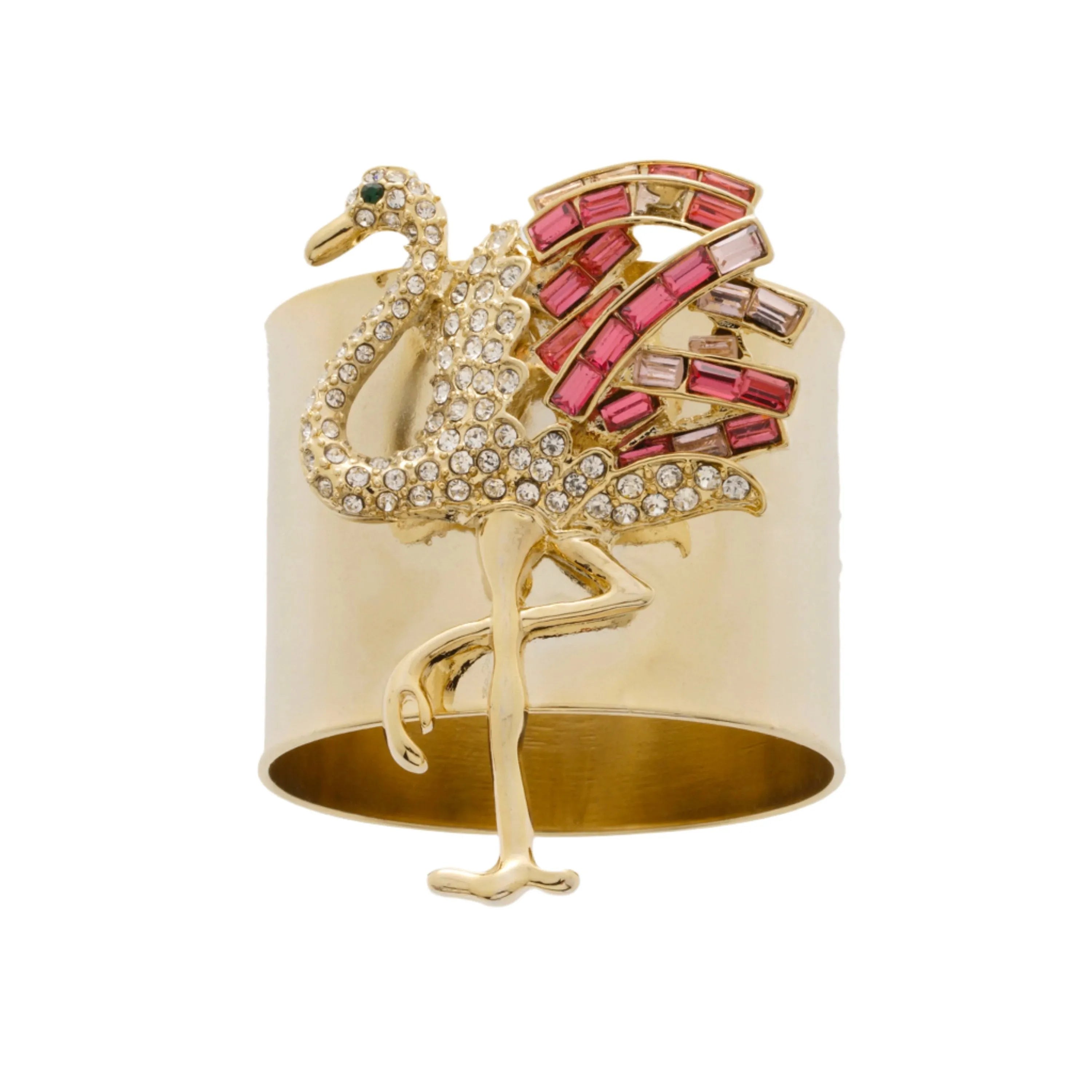 Flamingo napkin rings, set of two