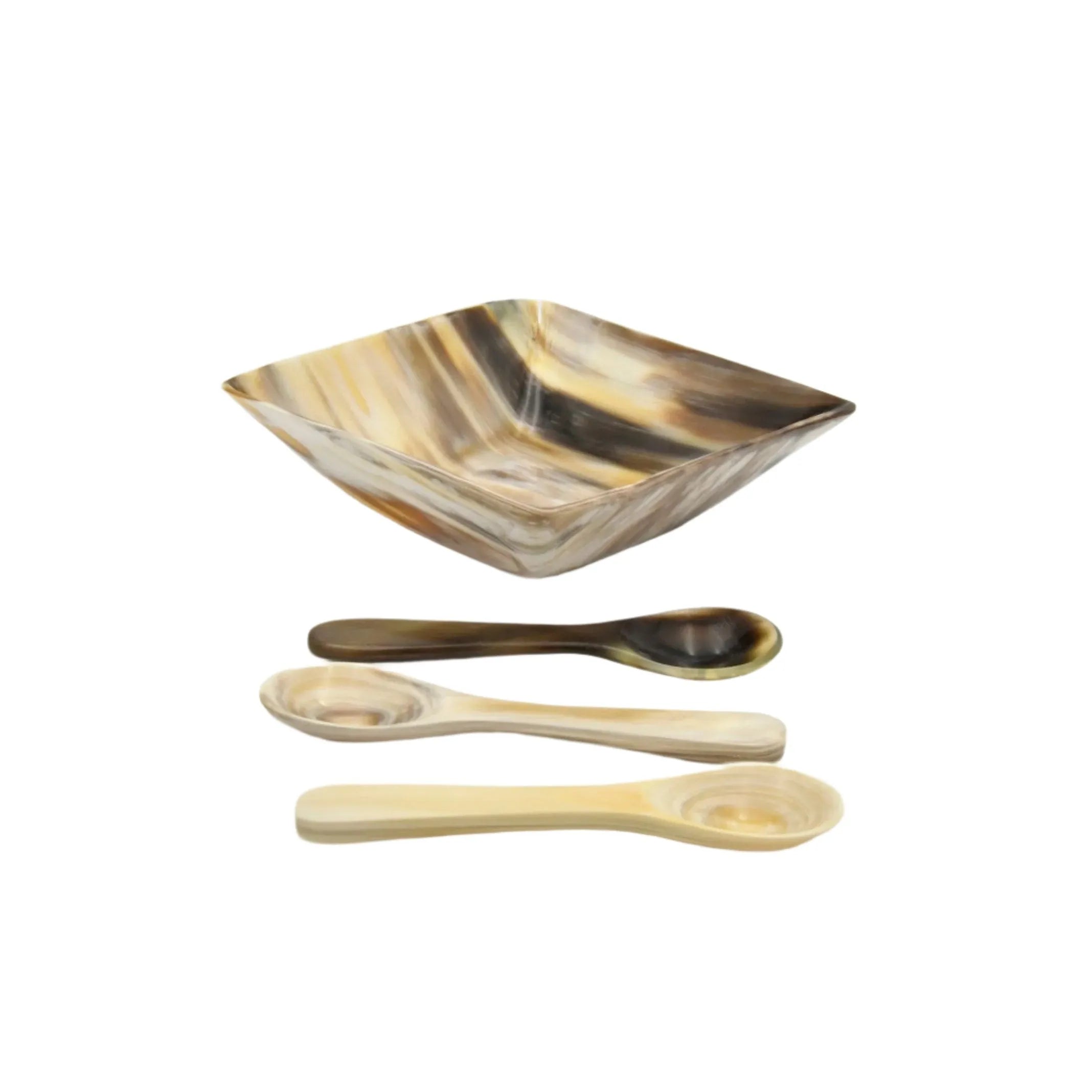 Horn Spice Bowl with Spoon