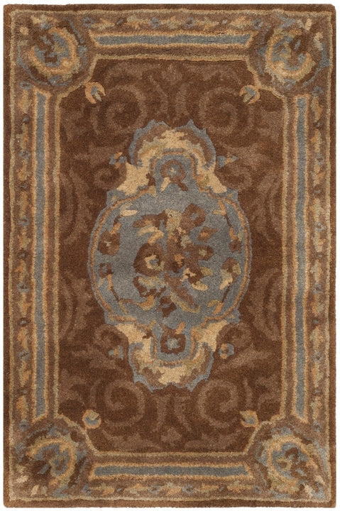 Empire Wool Rug in Blue and Brown