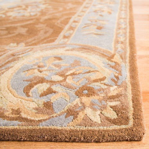 Empire Wool Rug in Blue and Brown