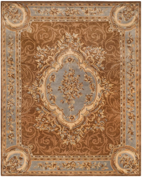 Empire Wool Rug in Blue and Brown