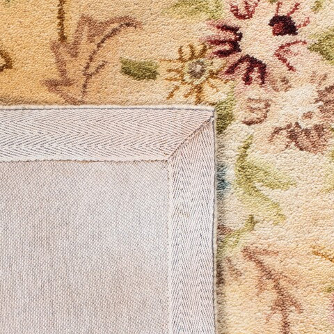 Empire Wool Rug in Beige and Light Gold