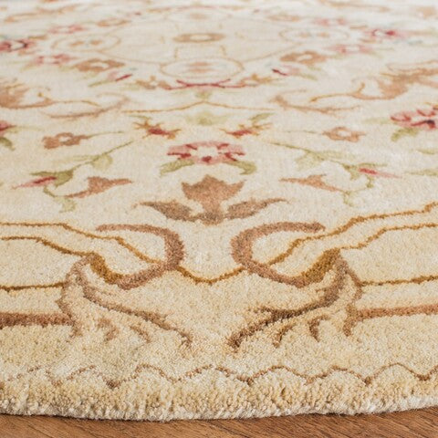 Empire Wool Rug in Beige and Light Gold