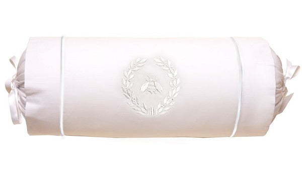 Bolster, Napoleon Bee Wreath (White)