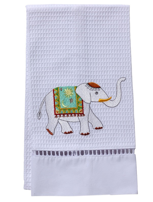 Guest Towel, Waffle Weave, Charming Elephant