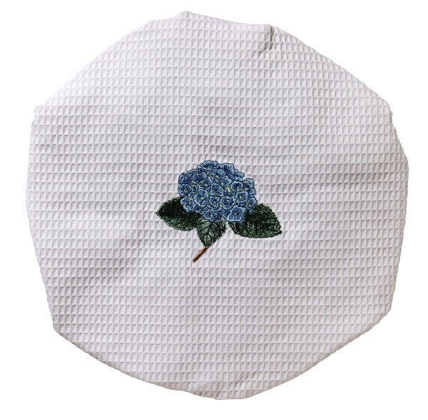 Shower Cap, Waffle Weave, Hydrangea Too (Blue)